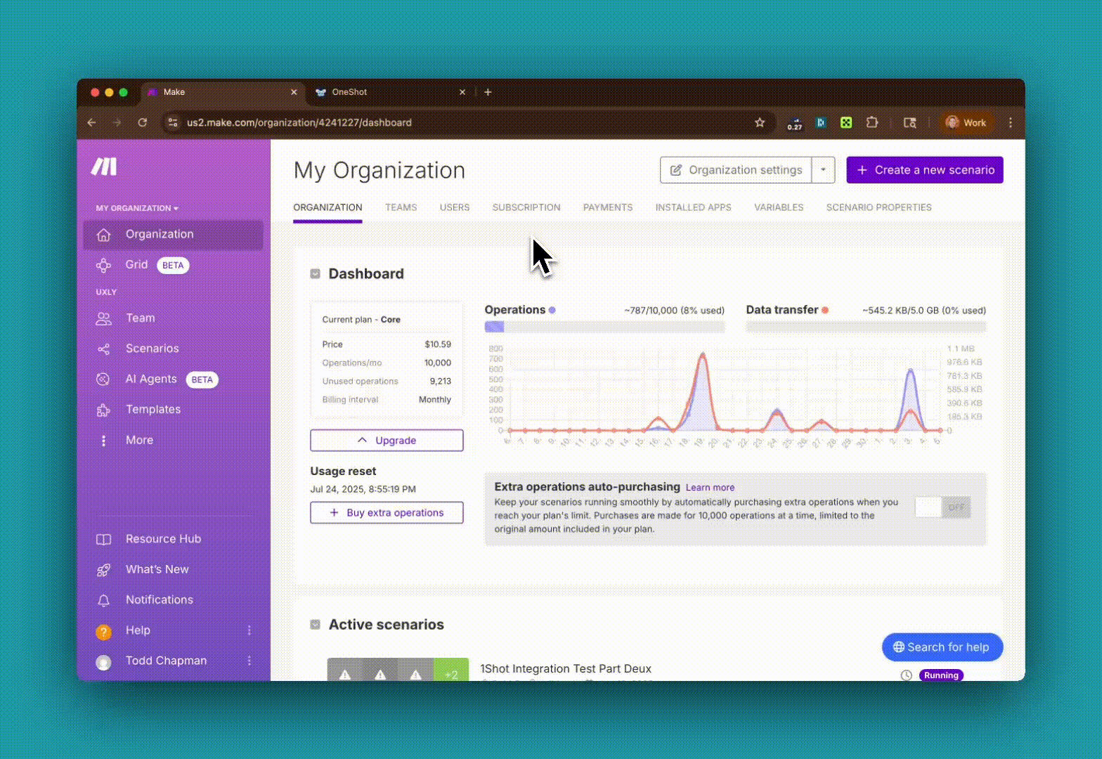 Authentication with 1Shot API in Make